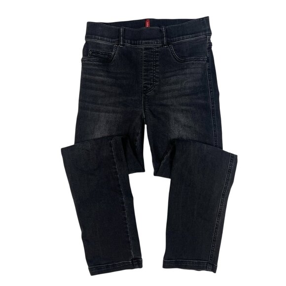 SPANX Straight Ankle Jeans Size Small Denim Pull On Vintage Black Slimming 20355 - Picture 4 of 13